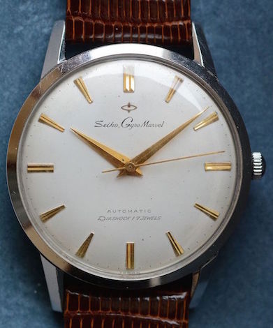 Seiko automatik fra sidst i 1950'erne. Billede af Dnalor01, licens under Wikimedia Commons.